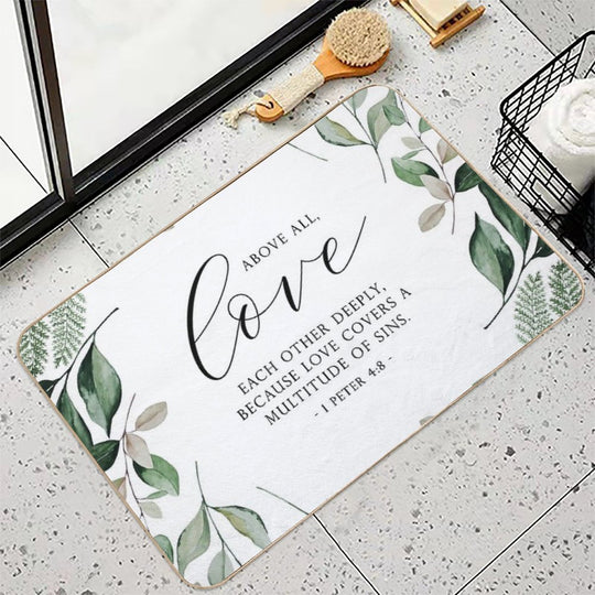 Love Each Other Deeply  Long-Lasting Bath Mat