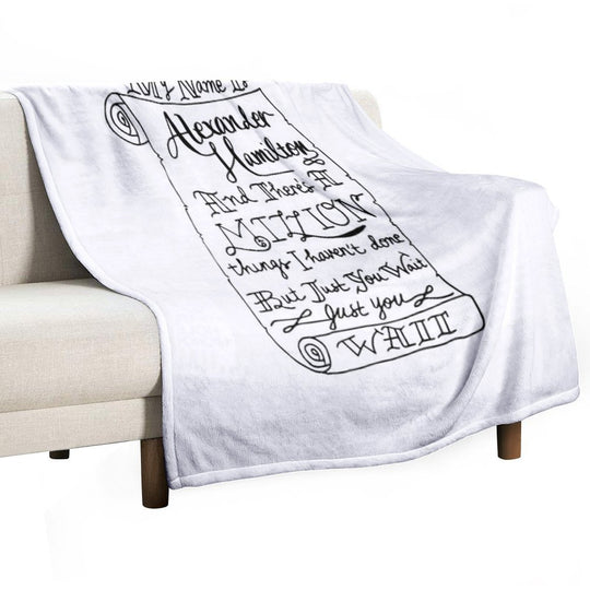 Alexander Hamilton Scroll Gift-ready Throw Blanket