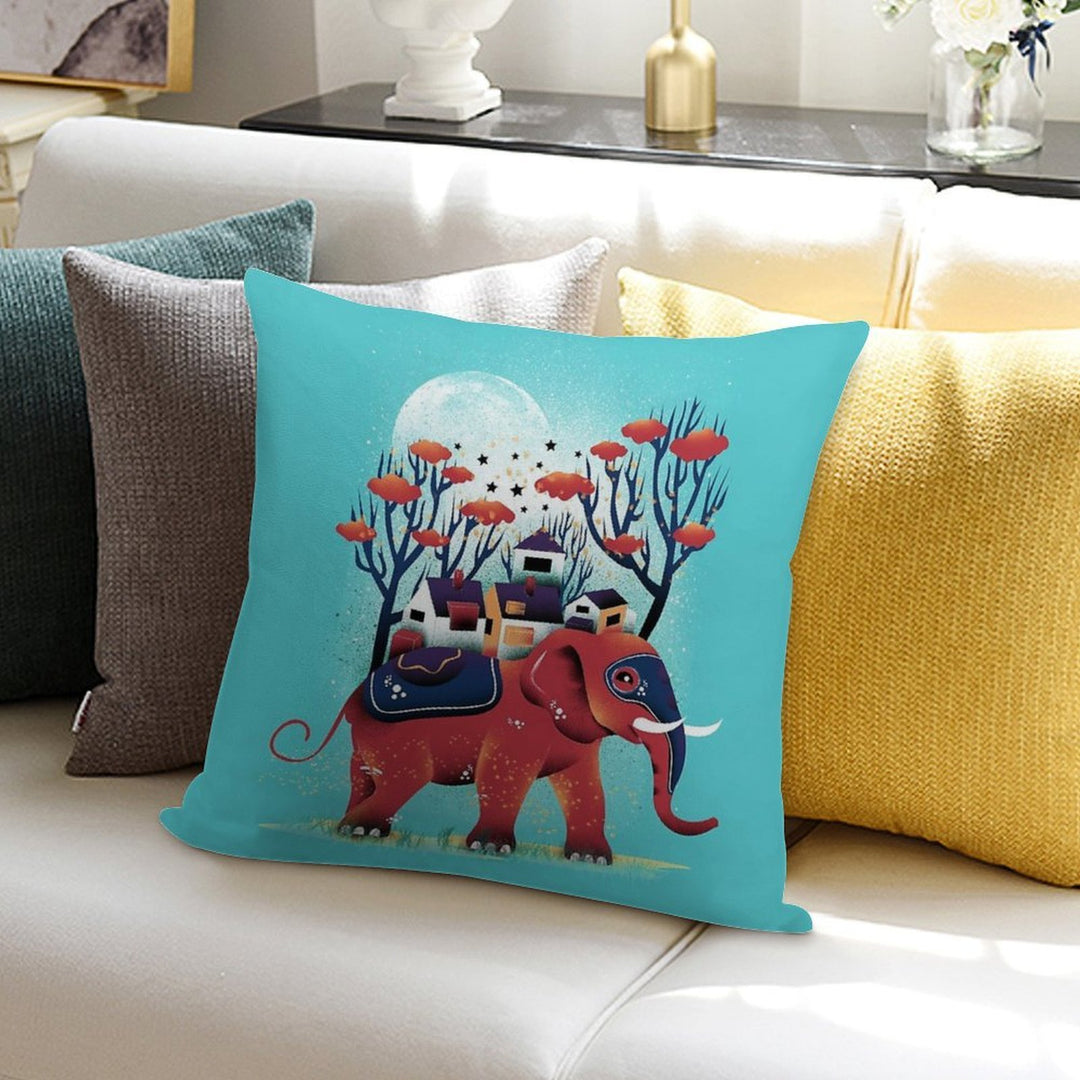 A Colorful Ride Soft Luxury Feel Throw Pillow