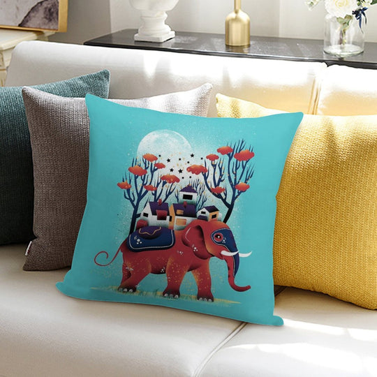 A Colorful Ride Soft Luxury Feel Throw Pillow