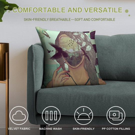 MOOD Soft Fade-Resistant Throw Pillow