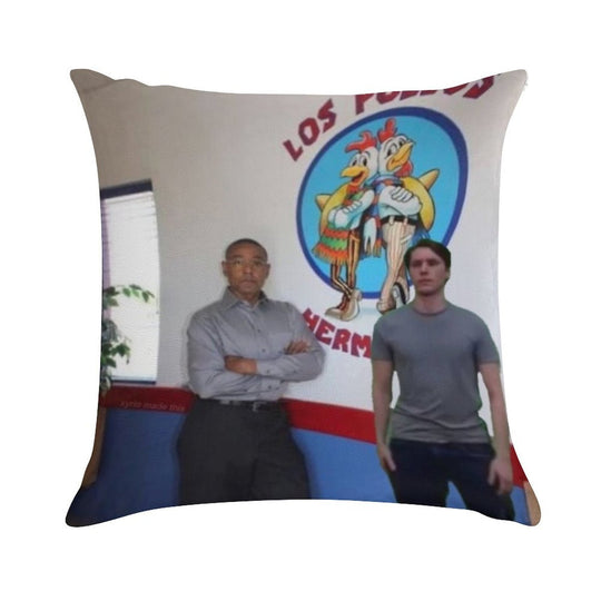 Los Pollos Jermanos Soft Washable Throw Pillow