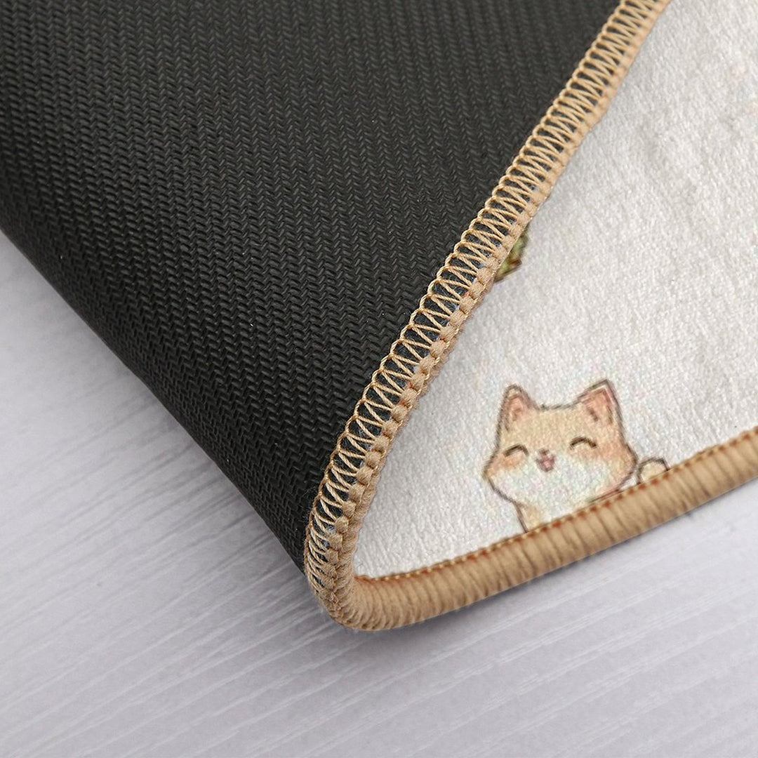 Kawaii Cat on A Mushroom  Multi-Purpose Bath Mat
