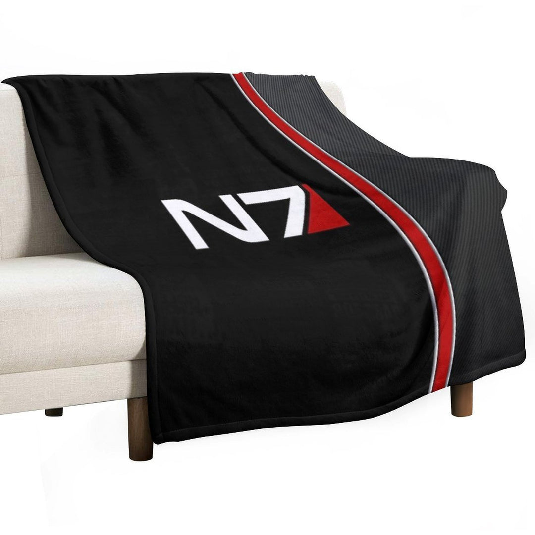 N7 Mass Effect Emblem! Travel-friendly Throw Blanket