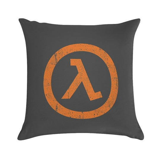 Half Life Lambda Symbol Soft Warmth Comfort Throw Pillow