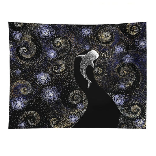 Star Eater in Van Gogh Style - COLORED Tapestry