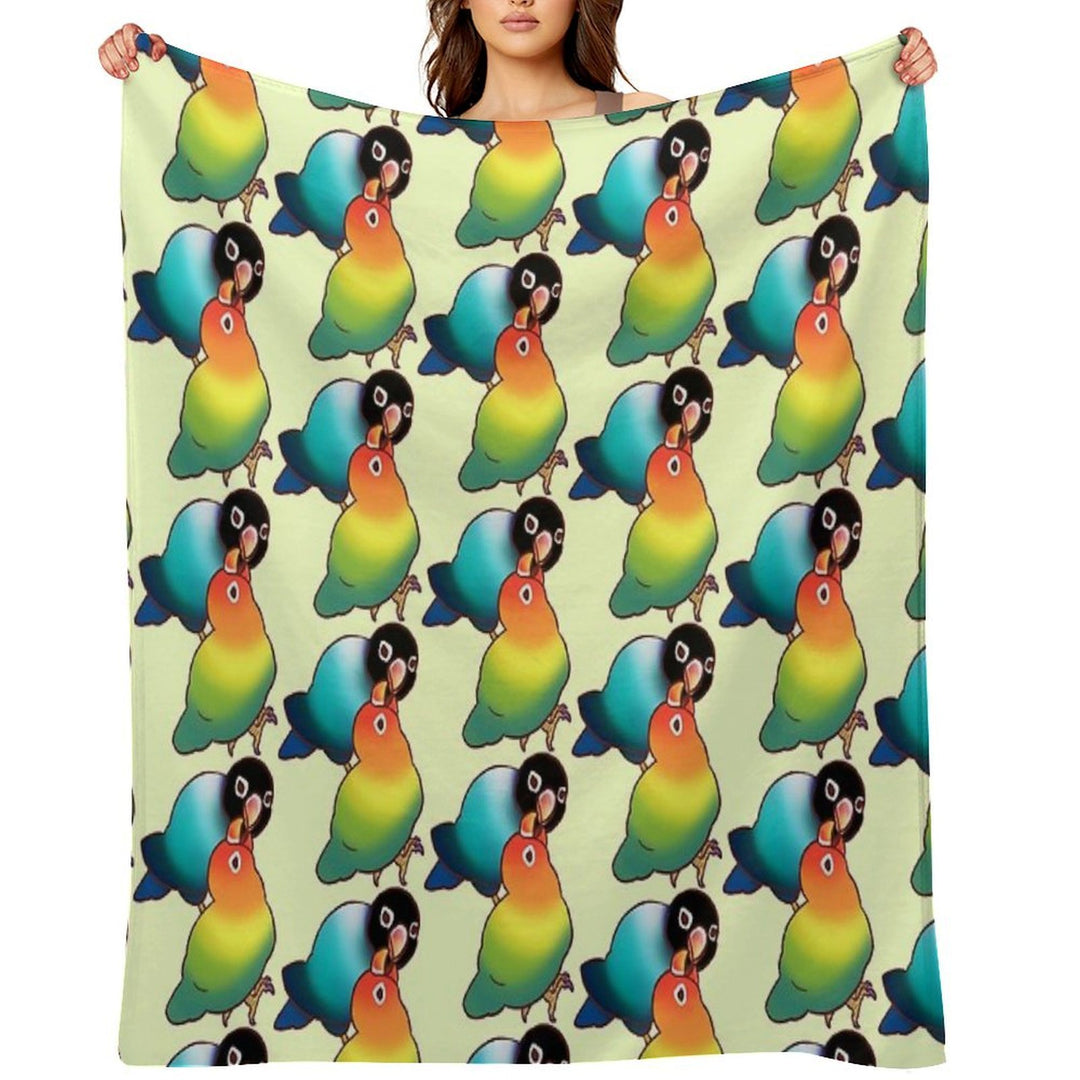 LOVEBIRDS T-SHIRTS Machine-washable Throw Blanket