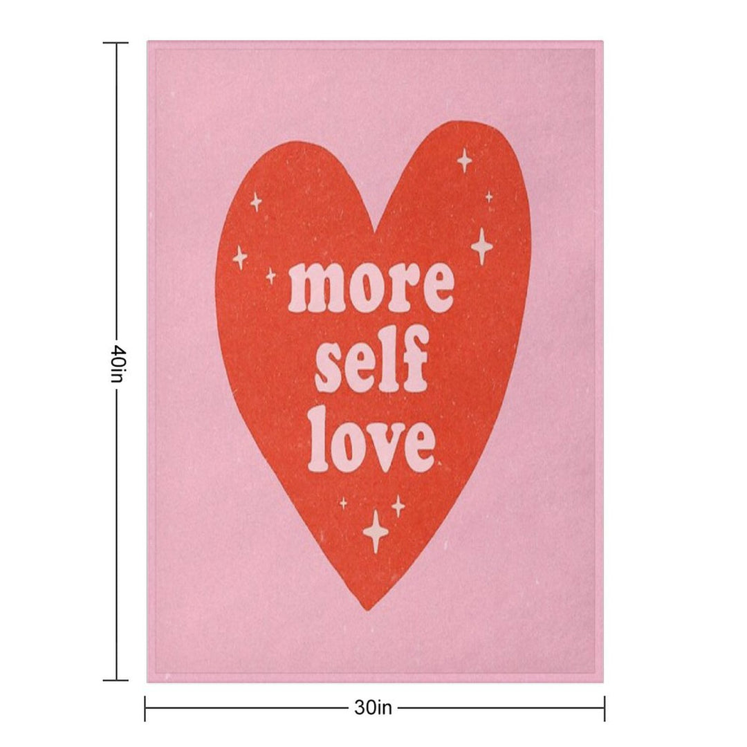 More Self Love {Pretty in Pink & Retro Red) Anti-pilling Throw Blanket