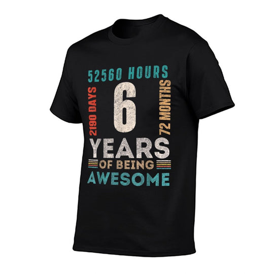 6th Birthday Hours Days Months 6 Years Old Bday  Oversized Silhouette T-Shirt