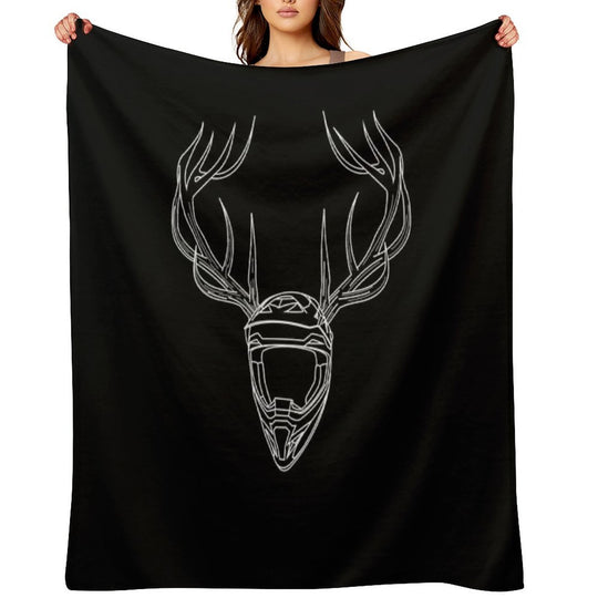 Mx Stag Head Compact Throw Blanket