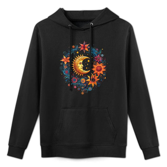 Mystic Sun And Moon Woman Mystical Flowers Aesthetic Unisex Design Hoodie