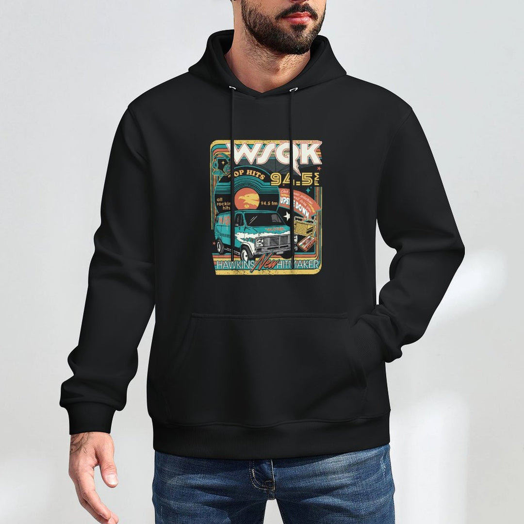 Stranger Things Season 5 WSQK Hawkins New Hitmaker Retro Moisture-Wicking Hoodie