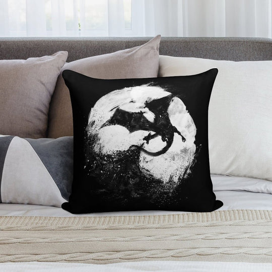Midnight Desolation Soft Reinforced Edging Throw Pillow