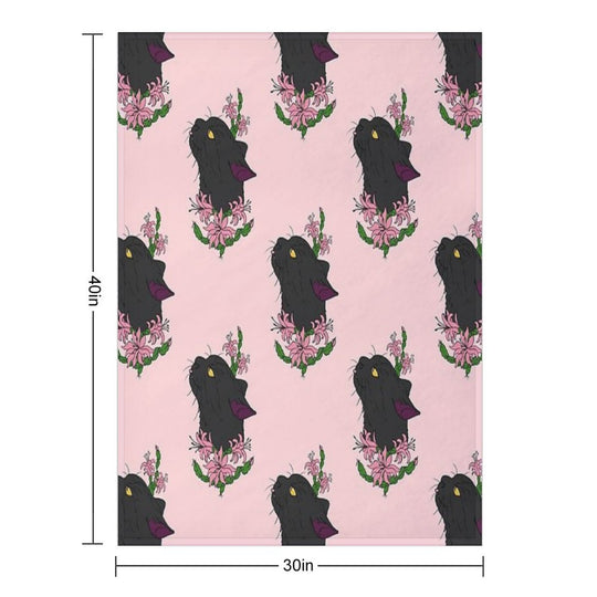 Christmas Cacti Floral Cat Bea All-season Throw Blanket