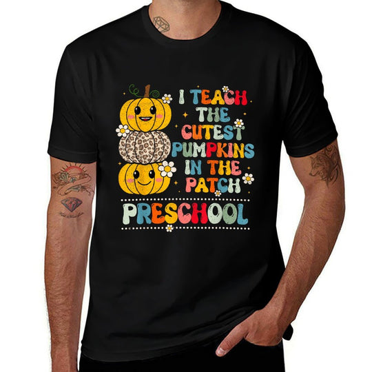 I Teach The Cutest Pumpkins Preschool Teacher Halloween  Eco-friendly Material T-Shirt