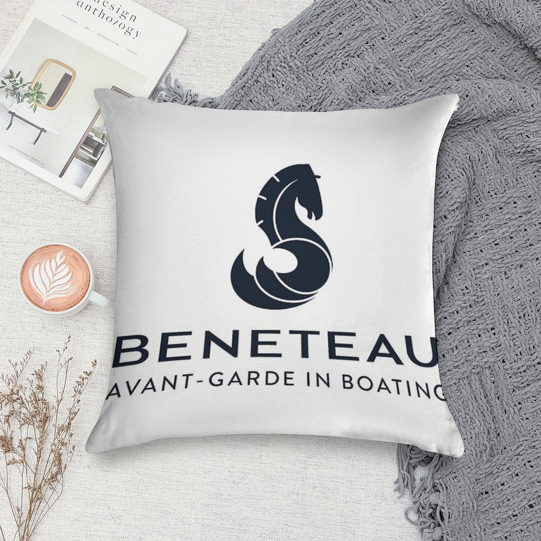Beneteau Yachts Logo Fishing Boats Soft Ultra-Soft Texture Throw Pillow