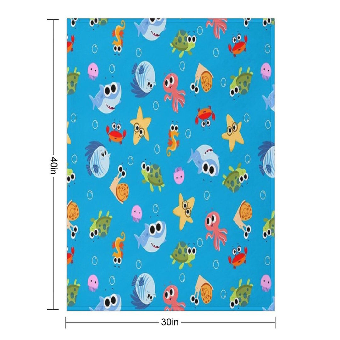 Finny The Shark Pattern 01 Premium Throw Blanket