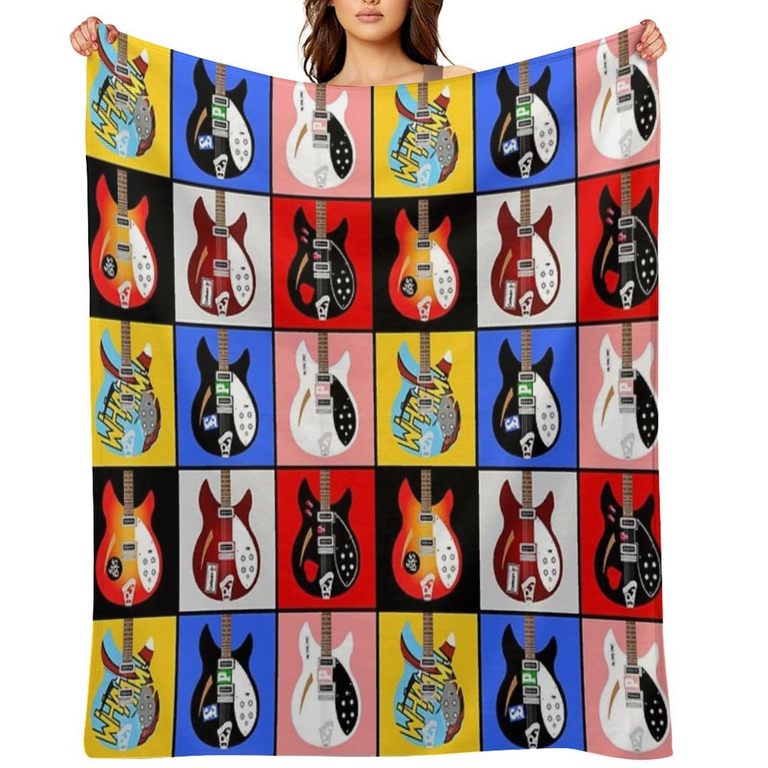 Paul Weller's Rickenbacker 330 Guitar Collection Wrinkle-free Throw Blanket