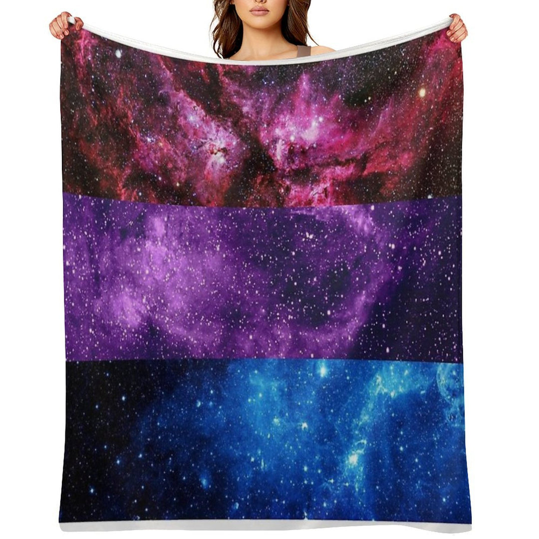 Bi Galaxy Multi-functional Throw Blanket