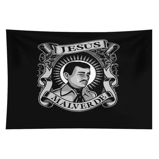 Jesus Malverde Mexican Hero Angel Of The Poor Tapestry