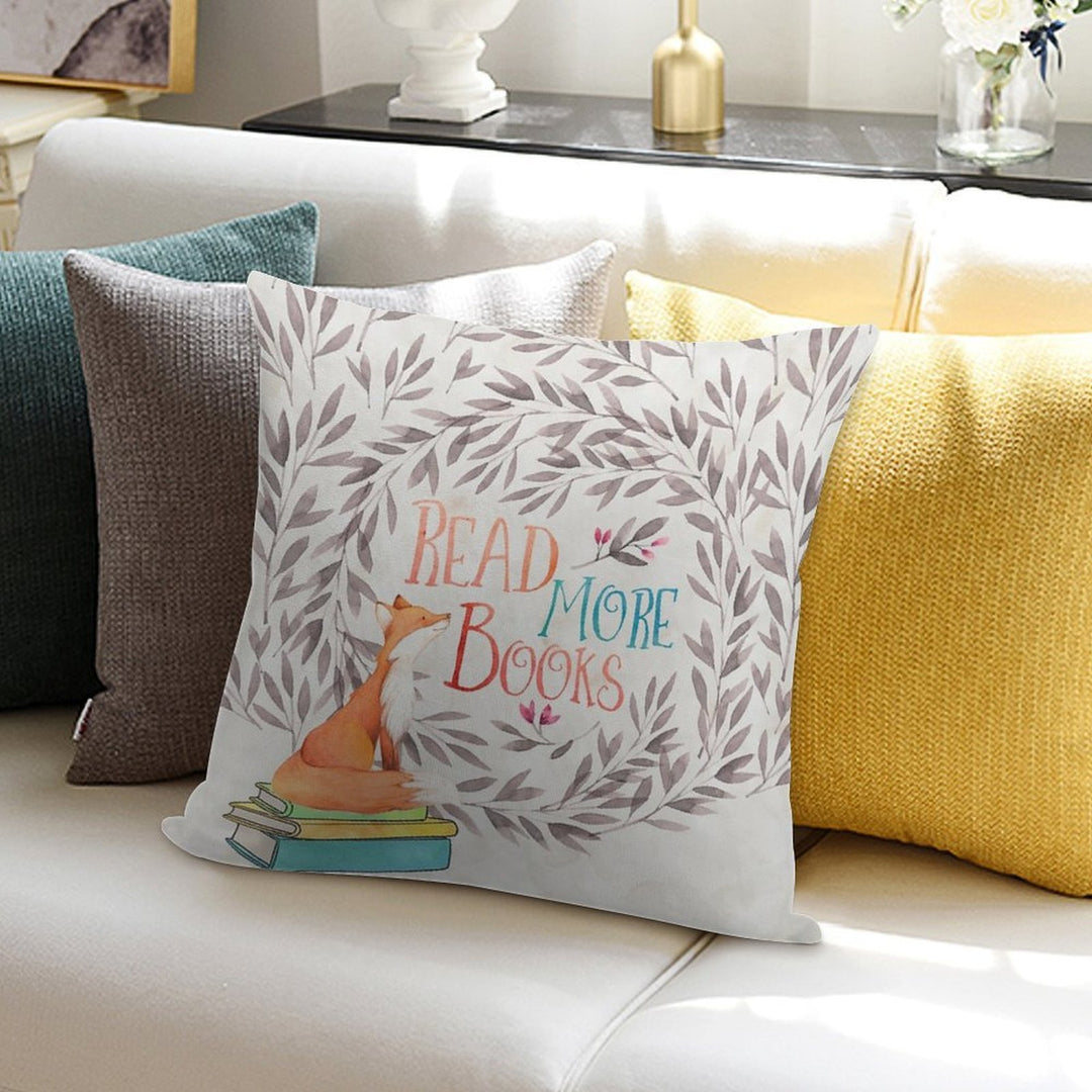 Read More Books - Fox Soft Ultra-Soft Texture Throw Pillow