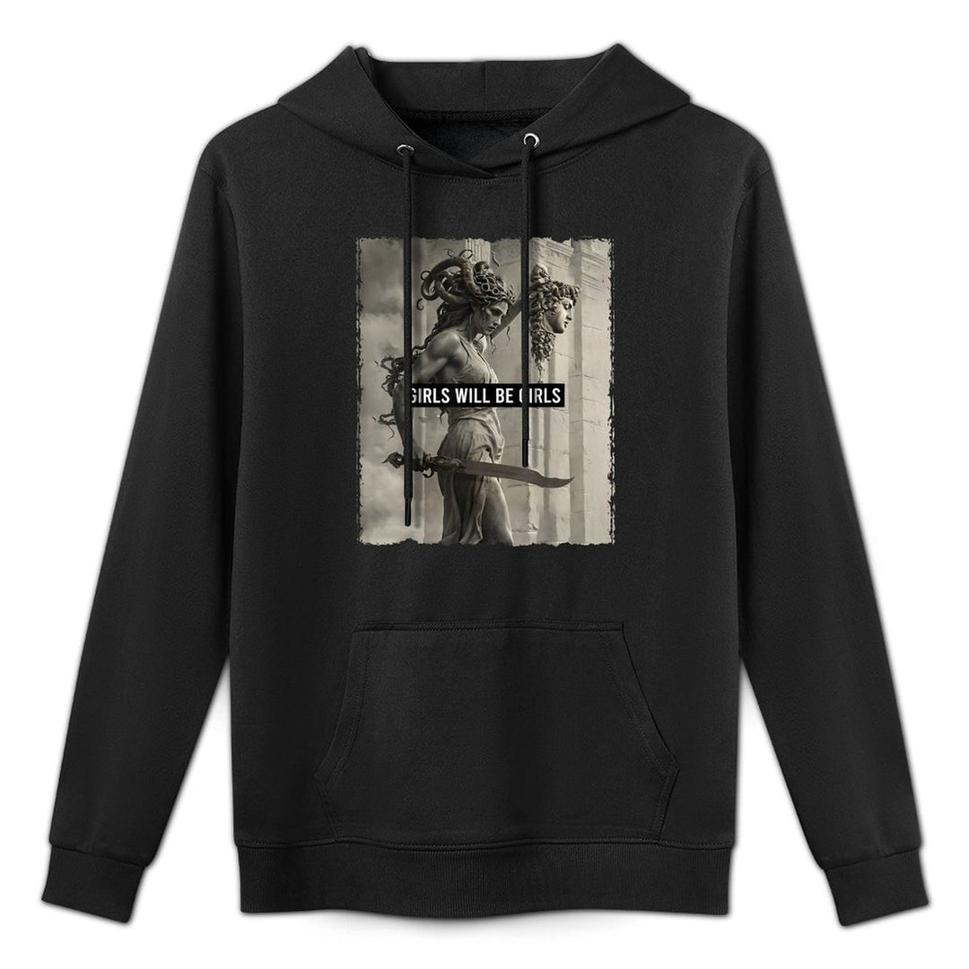 Girl Will Be Girls S Medusa Feminist Women Shape Retention Hoodie