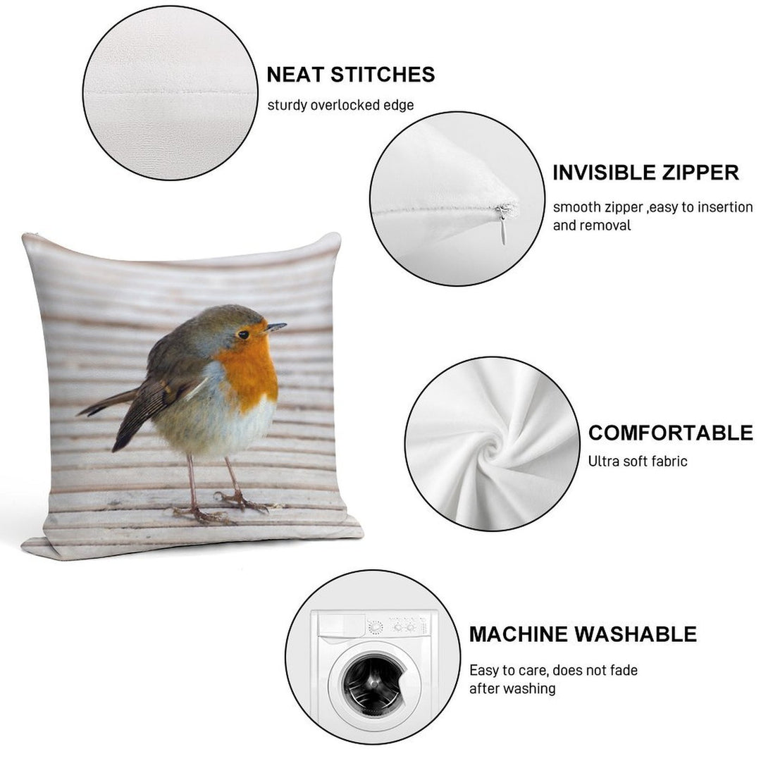 Robin Soft Fade-Resistant Throw Pillow