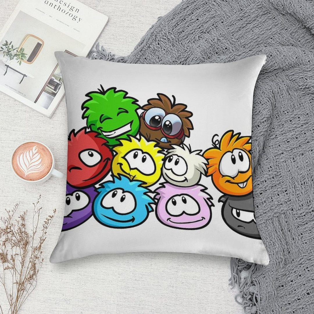Club Penguin Puffles Soft Fade-Resistant Throw Pillow