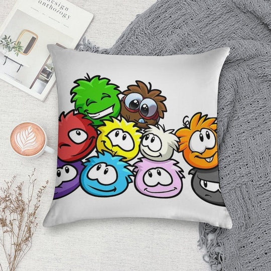 Club Penguin Puffles Soft Fade-Resistant Throw Pillow
