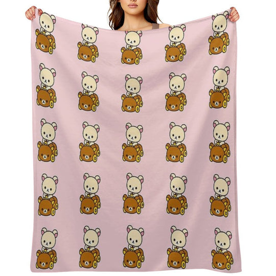 Korilakkuma Driving A Rilakkuma Car Comfort Throw Blanket