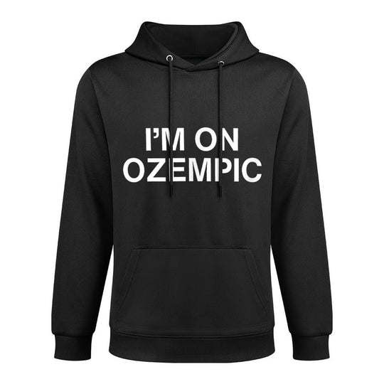 Im On Ozempic Funny Weight Loss Novelty Meme Lifter Gym Gag Layering Staple Hoodie