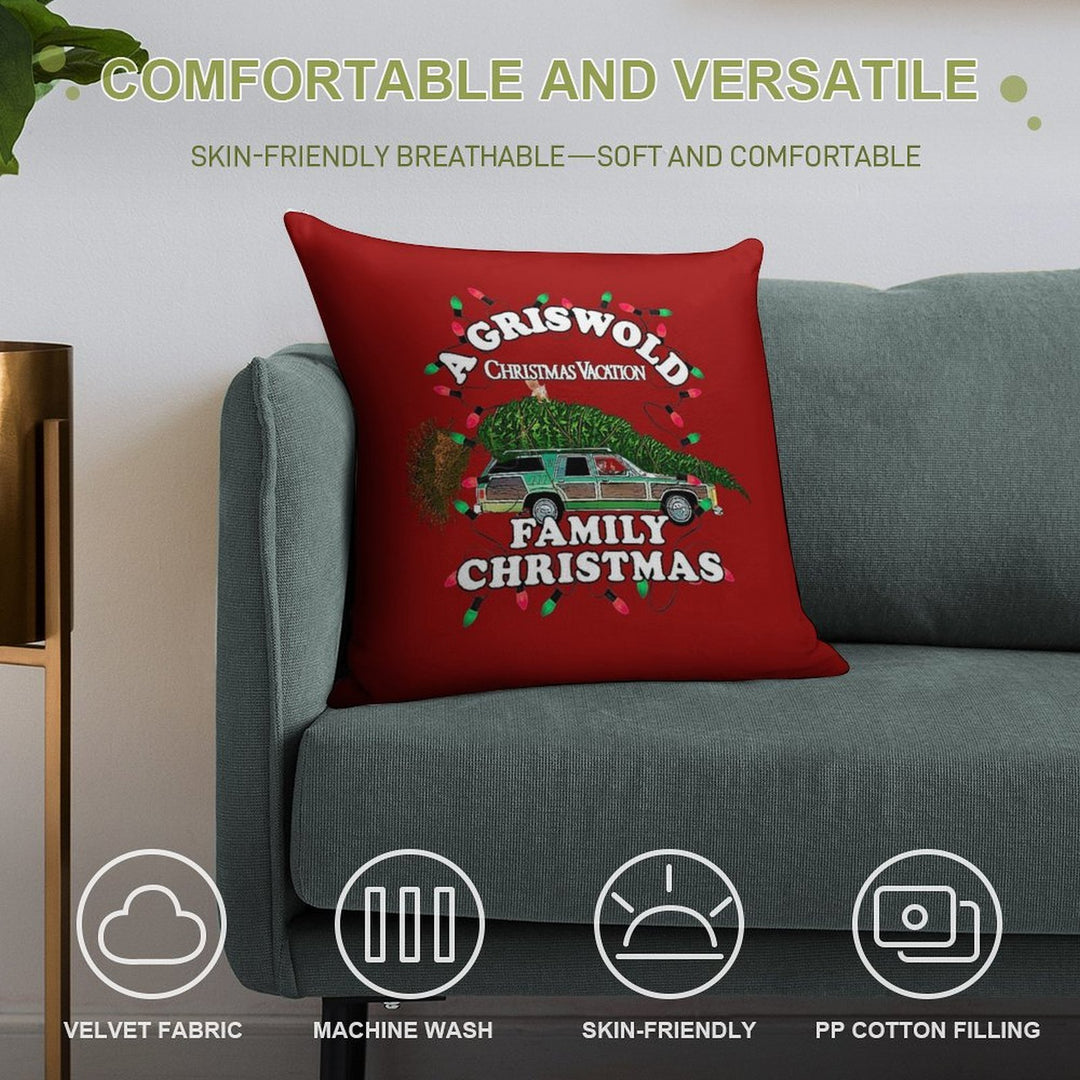 A Griswold Family Christmas Soft Ultra-Soft Texture Throw Pillow