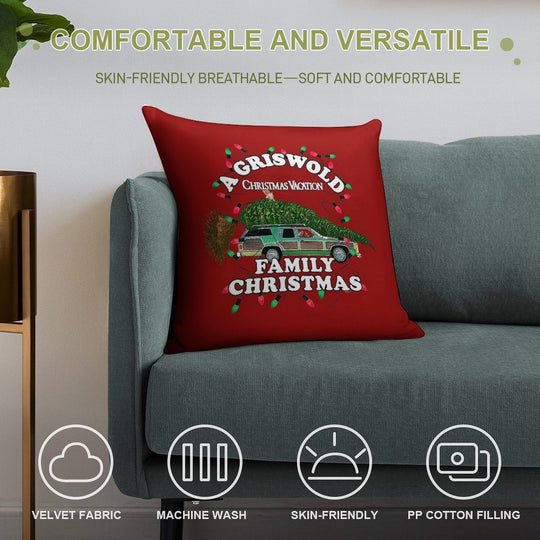 A Griswold Family Christmas Soft Ultra-Soft Texture Throw Pillow