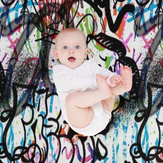 Graffiti Seamless Design. Urban Art. Wrinkle-free Throw Blanket