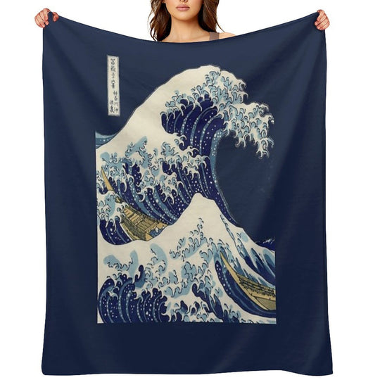 The Great Wave Off Kanagawa Transparent All-season Throw Blanket