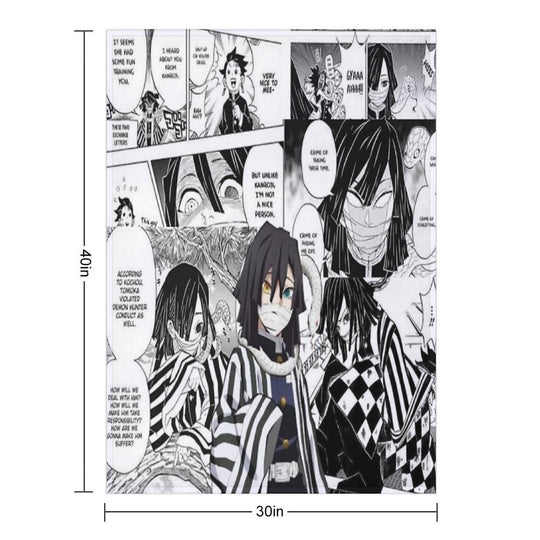 Iguro Obanai Machine-washable Throw Blanket