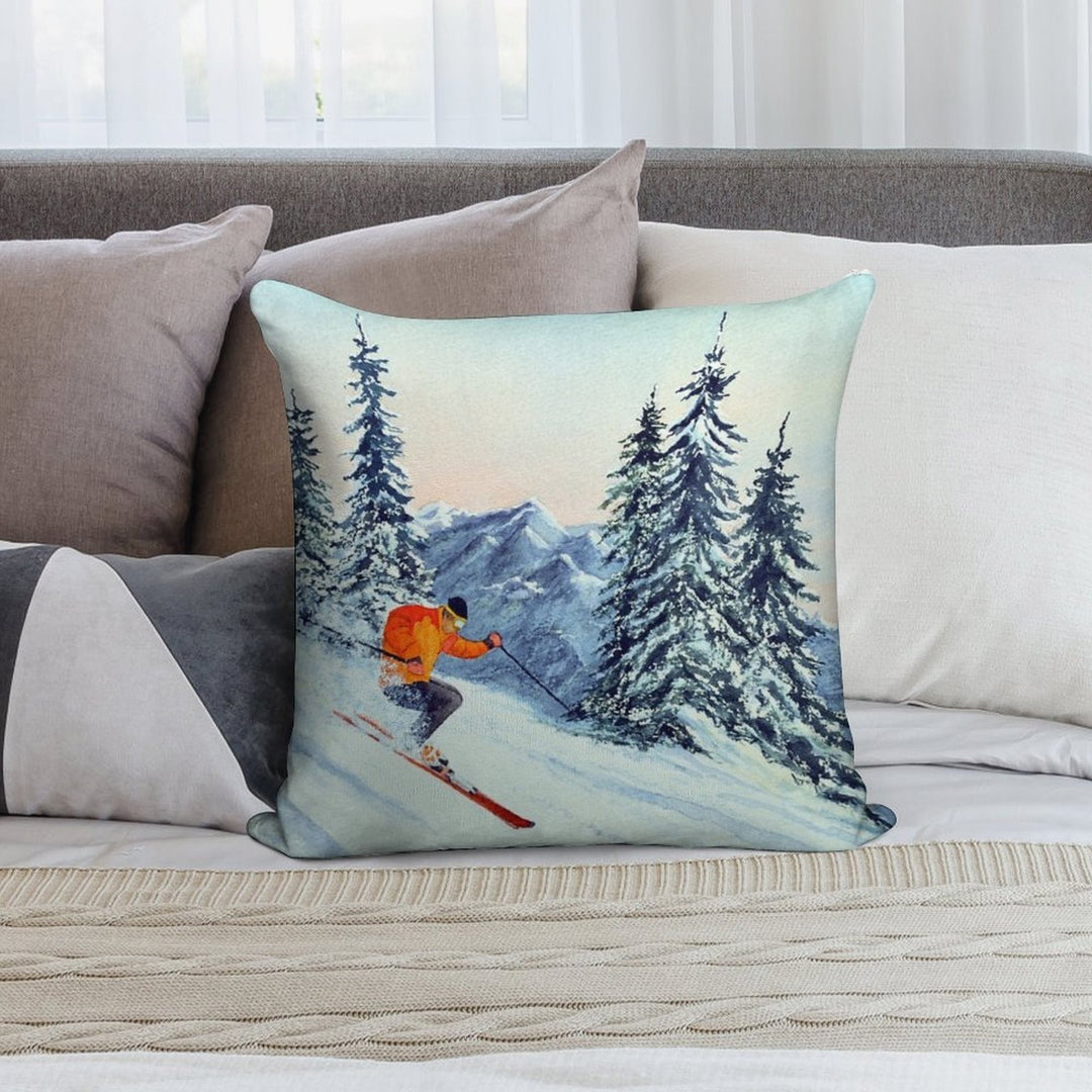 Skiing - The Clear Leader Soft Multiple Sizes Throw Pillow