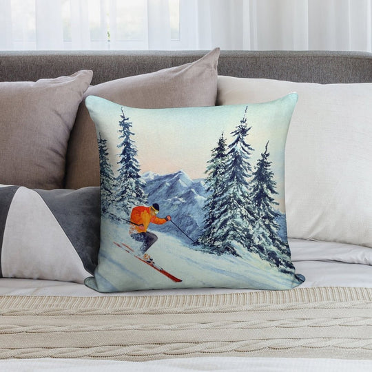 Skiing - The Clear Leader Soft Multiple Sizes Throw Pillow