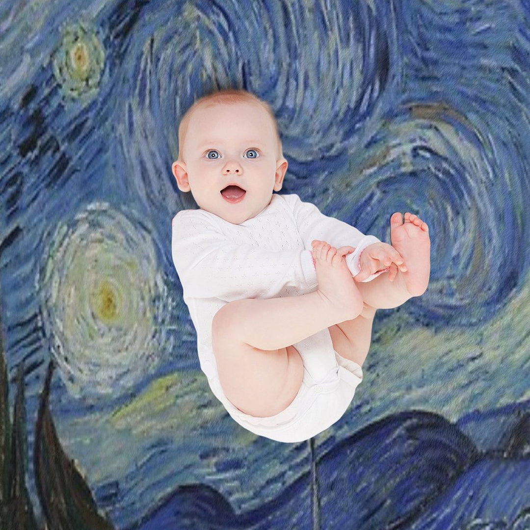 Starry Night (Vincent Van Gogh) Shrink-resistant Throw Blanket