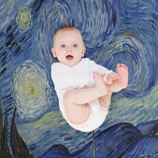 Starry Night (Vincent Van Gogh) Shrink-resistant Throw Blanket