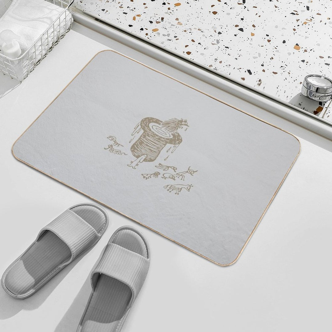 Bad Language V2 (light Gray)  Non-Slip Bath Mat