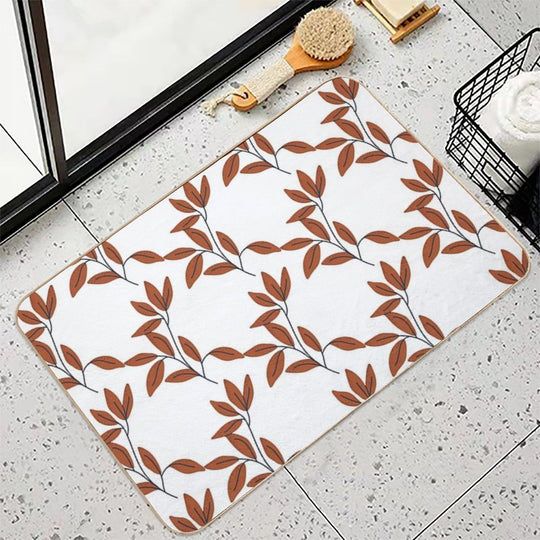 Brown Autumn Branch  Anti-Trip Bath Mat