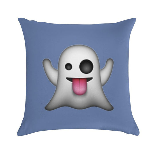 Ghost Emoji Soft Gift Ready Throw Pillow