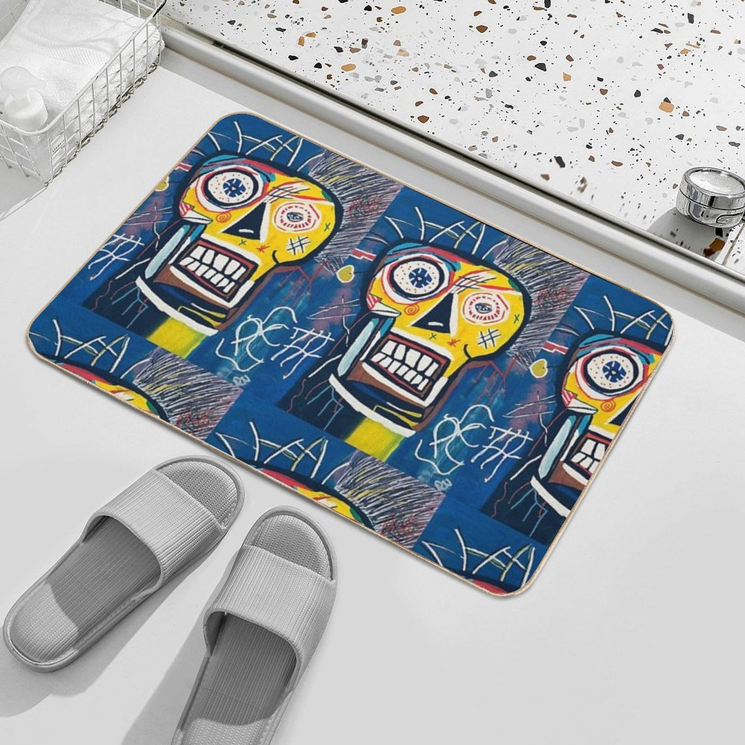 Neon Skull Riot  Multi-Purpose Bath Mat