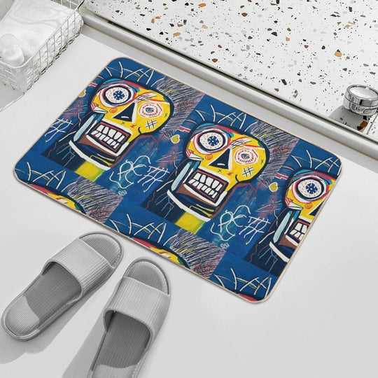 Neon Skull Riot  Multi-Purpose Bath Mat