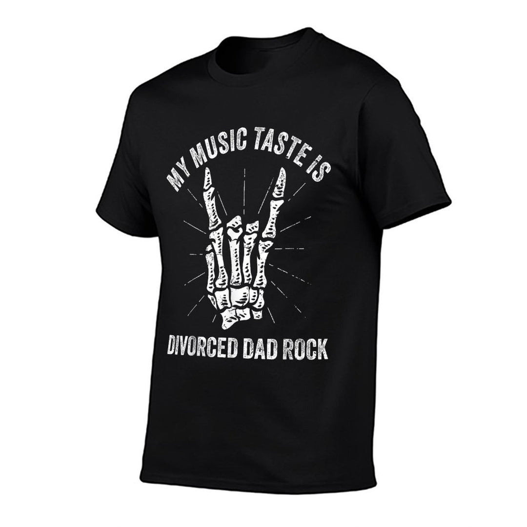 My Music Taste Is Divorced Dad Rock Heavy Metal Skull Hand  Soft T-Shirt