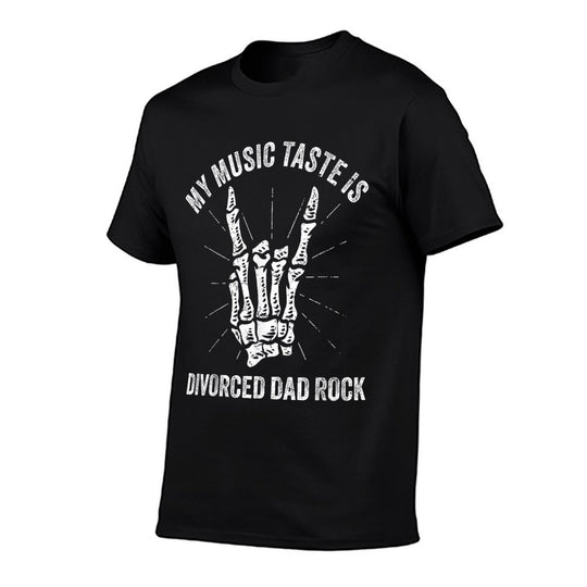 My Music Taste Is Divorced Dad Rock Heavy Metal Skull Hand  Soft T-Shirt