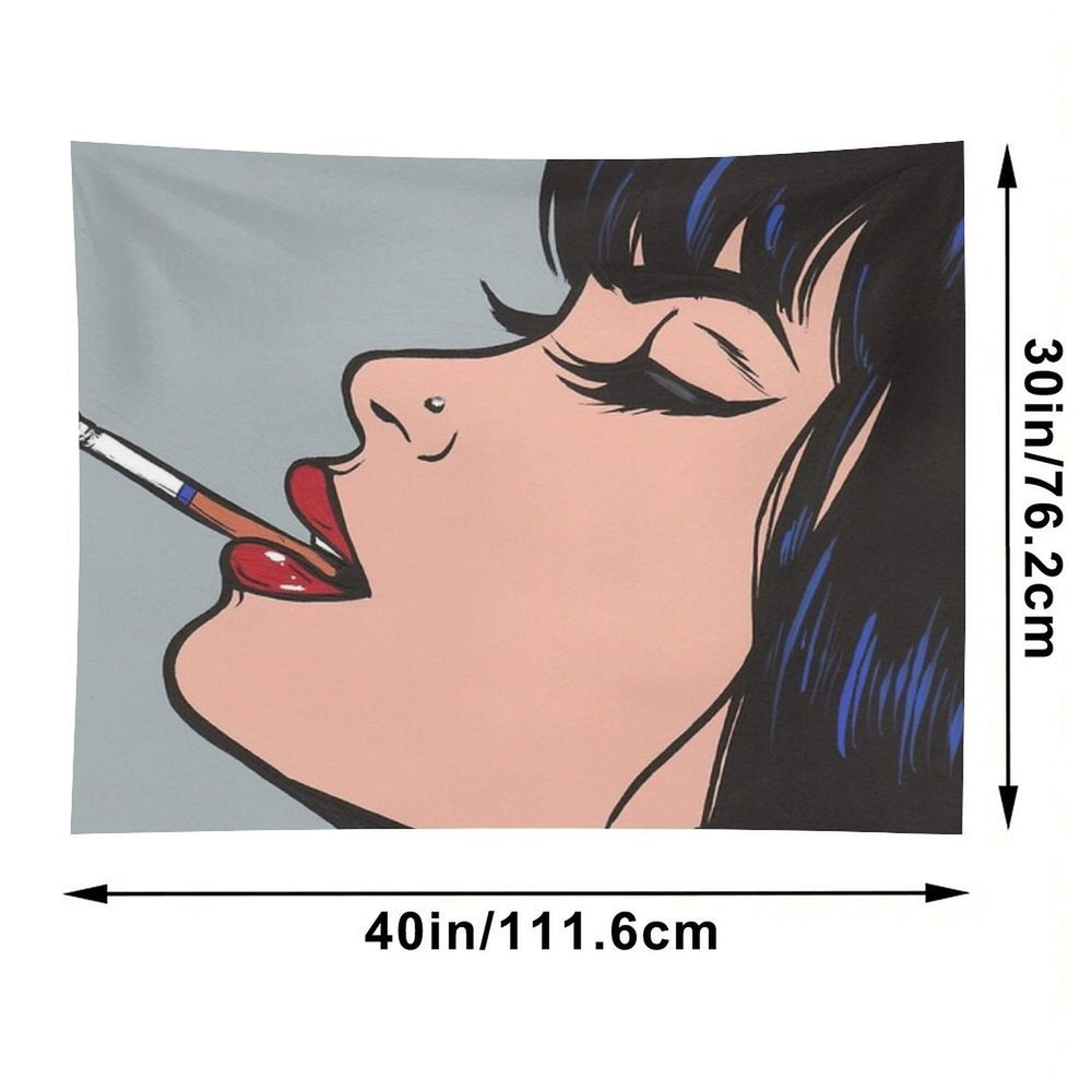 Smoking Girl Tapestry