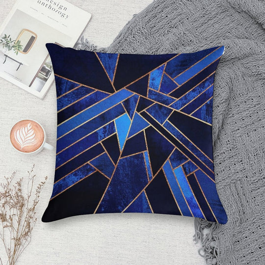 Blue Night Soft Hidden Zipper Throw Pillow