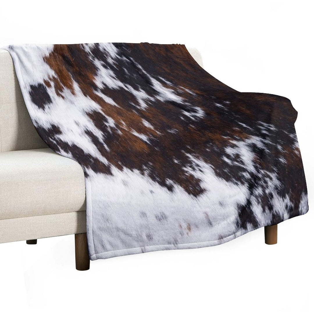 Wanderlust Cow Art Machine-washable Throw Blanket